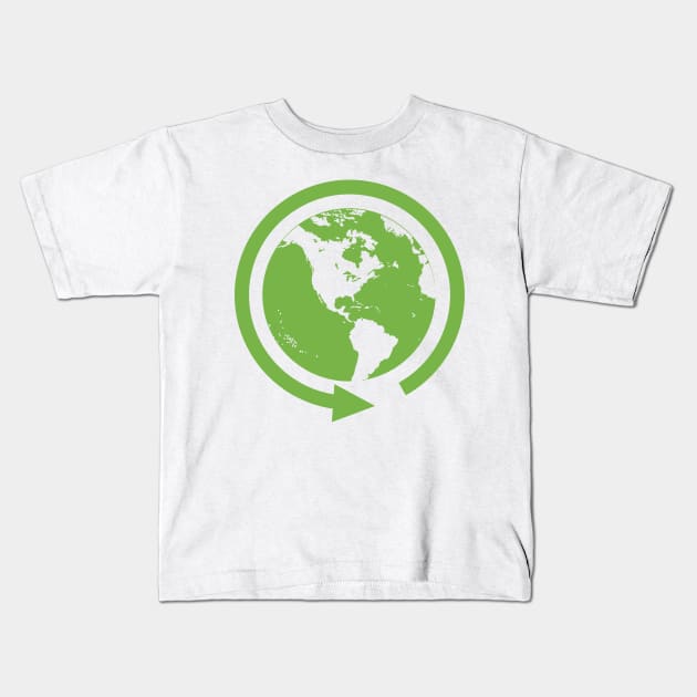 Recycling Globe Kids T-Shirt by SWON Design